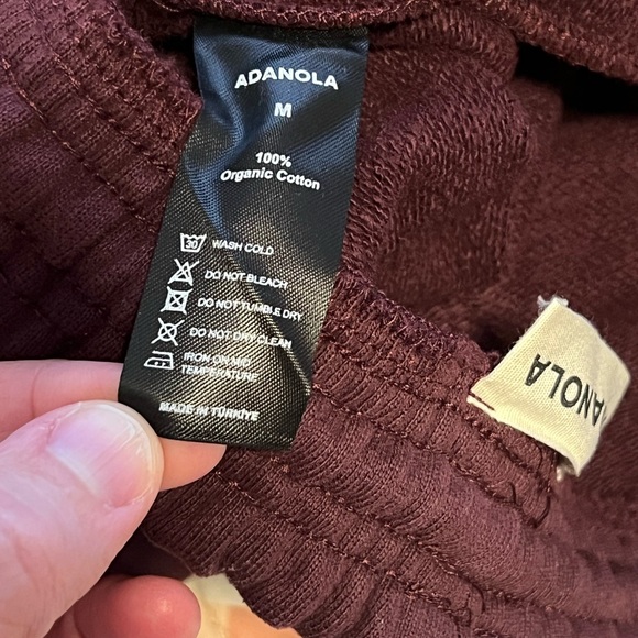 Adanola Maroon Varsity Sweatpants with White Logo - Picture 9 of 9